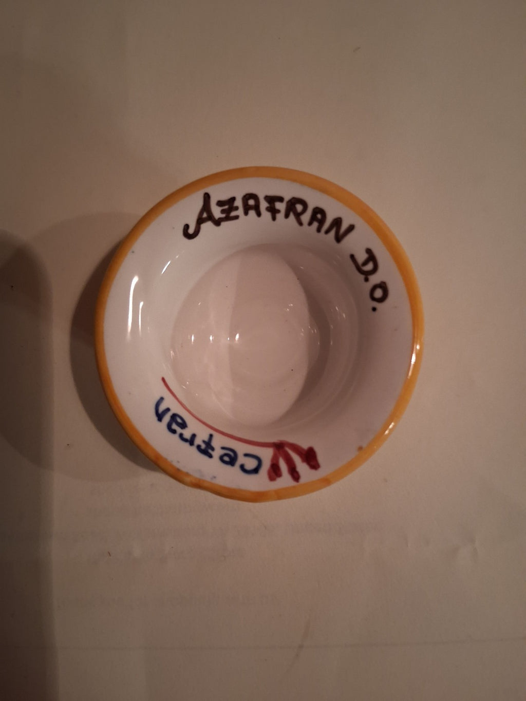 Azafran 30 Hand-Painted Ceramic bowl from Puente del Arzobispo, Toledo, Spain