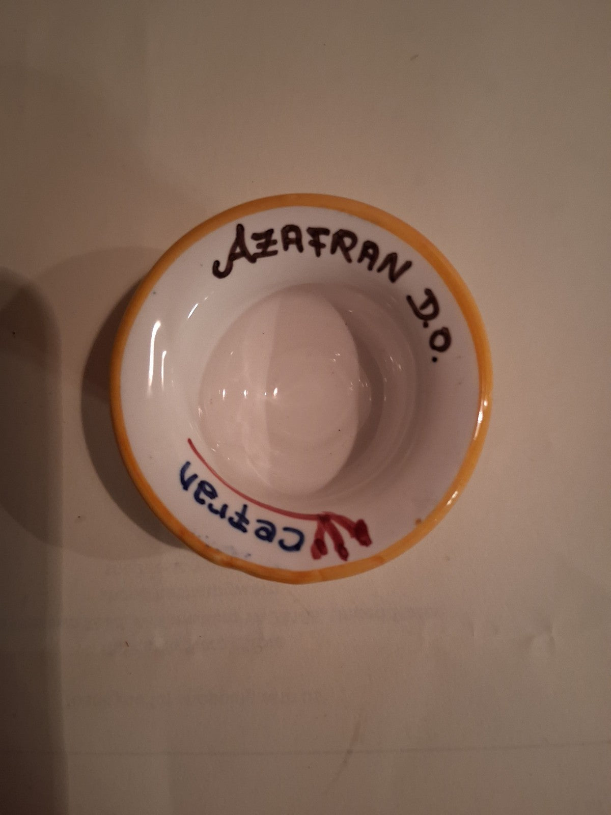Azafran 30 Hand-Painted Ceramic bowl from Puente del Arzobispo, Toledo, Spain