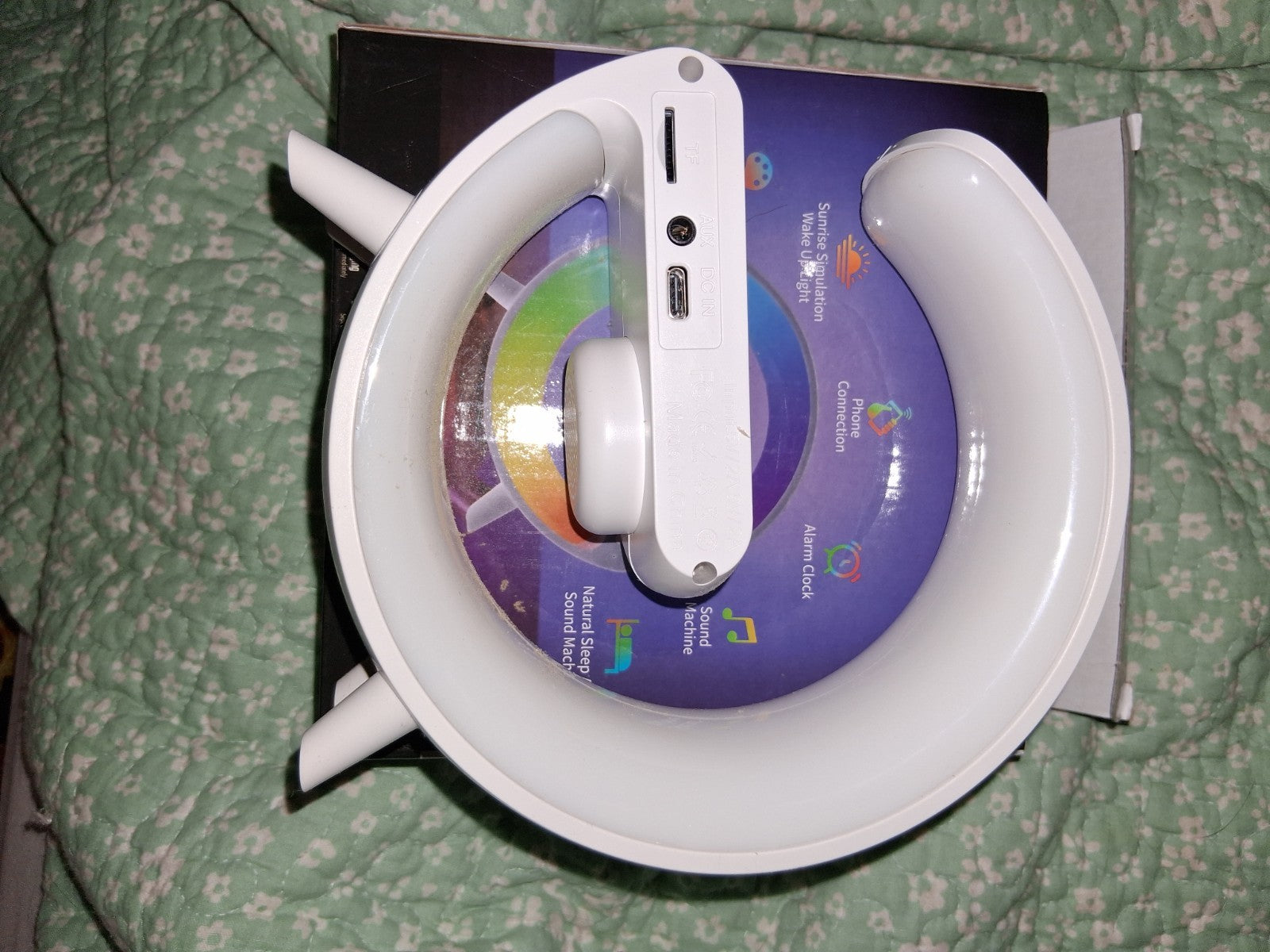 G63 Intelligent G63 Smart Light Sound Machine 15W RGB Alarm Clock, White