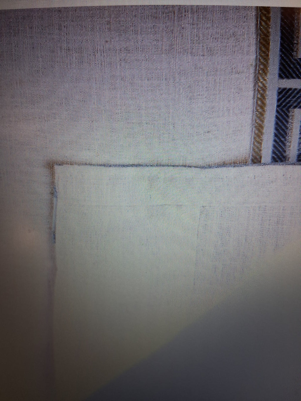 TWOPAGES Linen Greek Key Trim Pinch Pleat Curtain Panels 52x84 Light Block 1 set