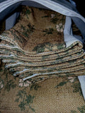 TWOPAGES Liz Linen Back Tab Blackout Floral Curtain Panel Ivy Brown 26x84 SL-J4