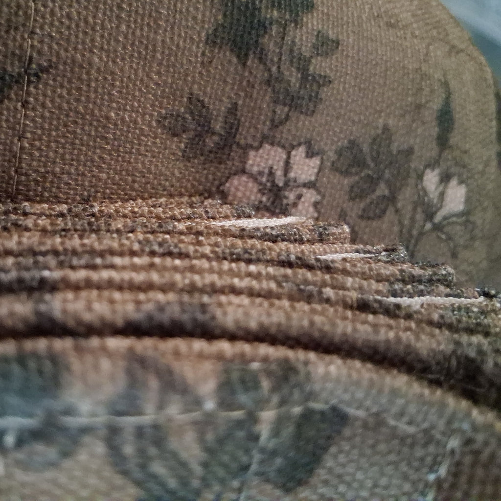 TWOPAGES Liz Linen Back Tab Blackout Floral Curtain Panel Ivy Brown 26x84 SL-J4