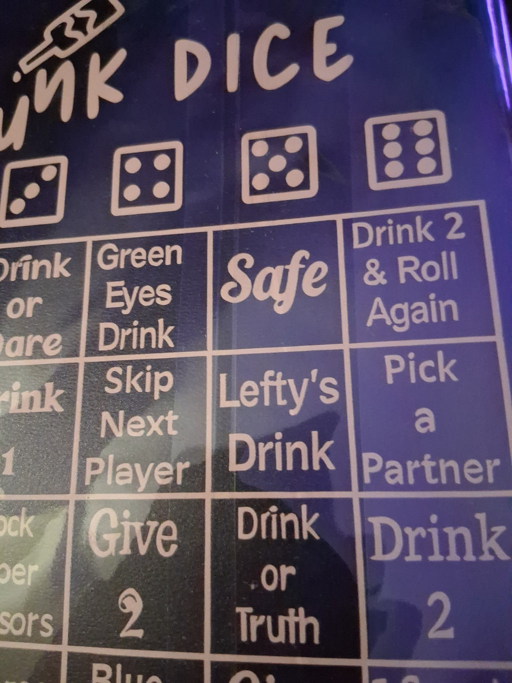 Drunk Dice With Game Bag