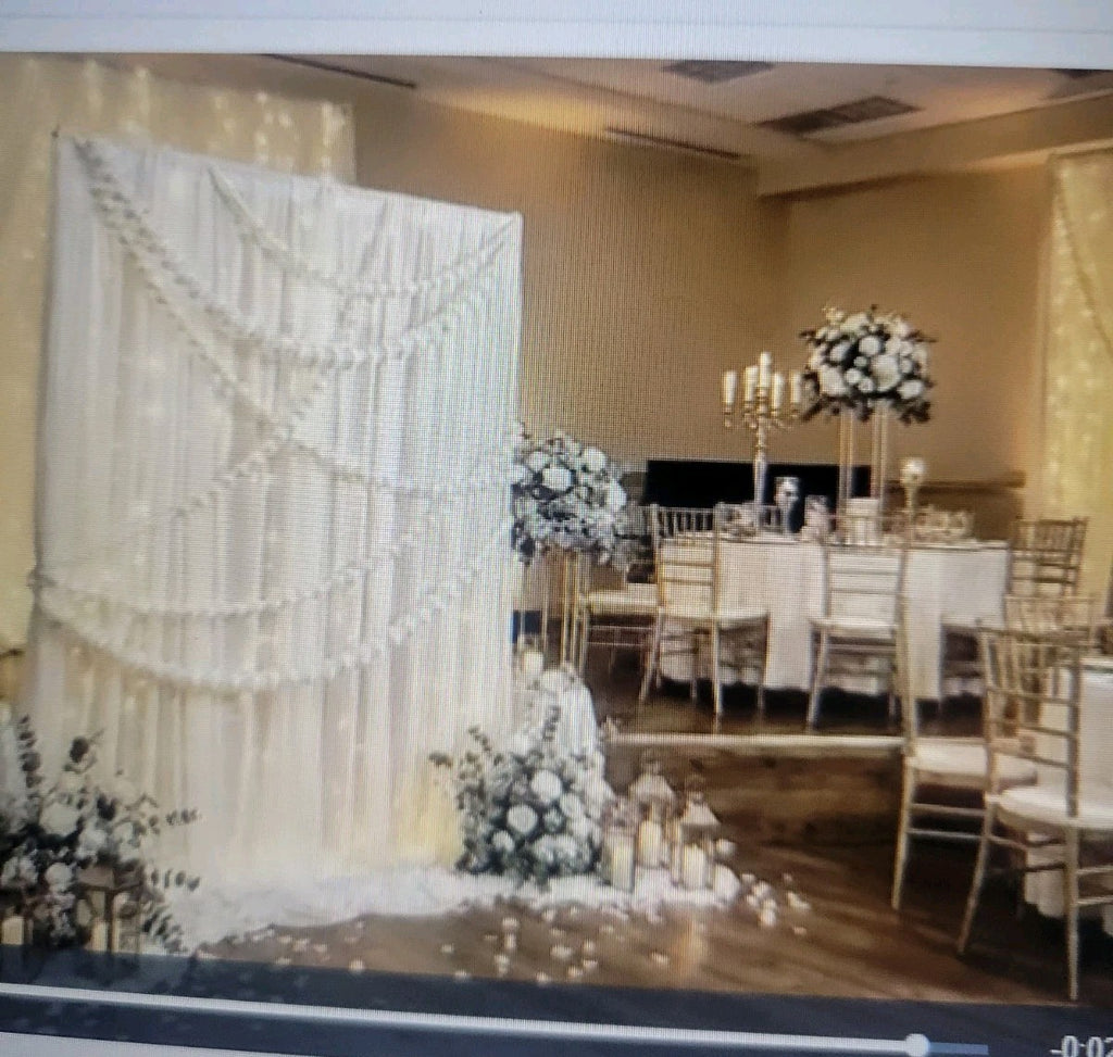 Wedding Arch With Satin Decoratioms