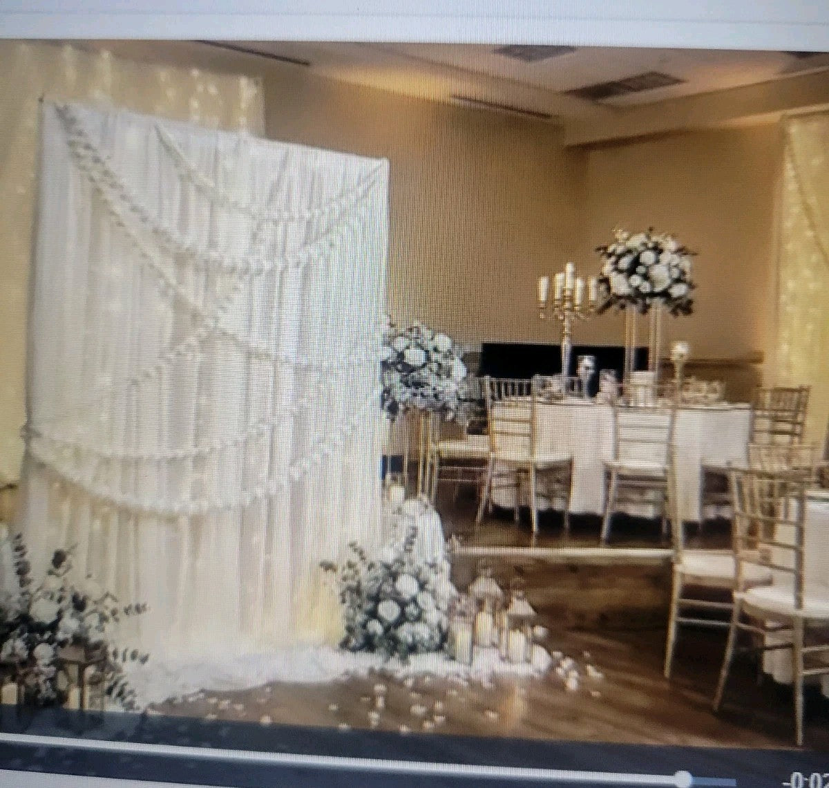 Wedding Arch With Satin Decoratioms