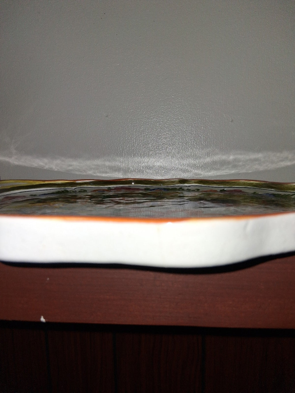 Greek Hand Painted Pottery tray signed by Skyros