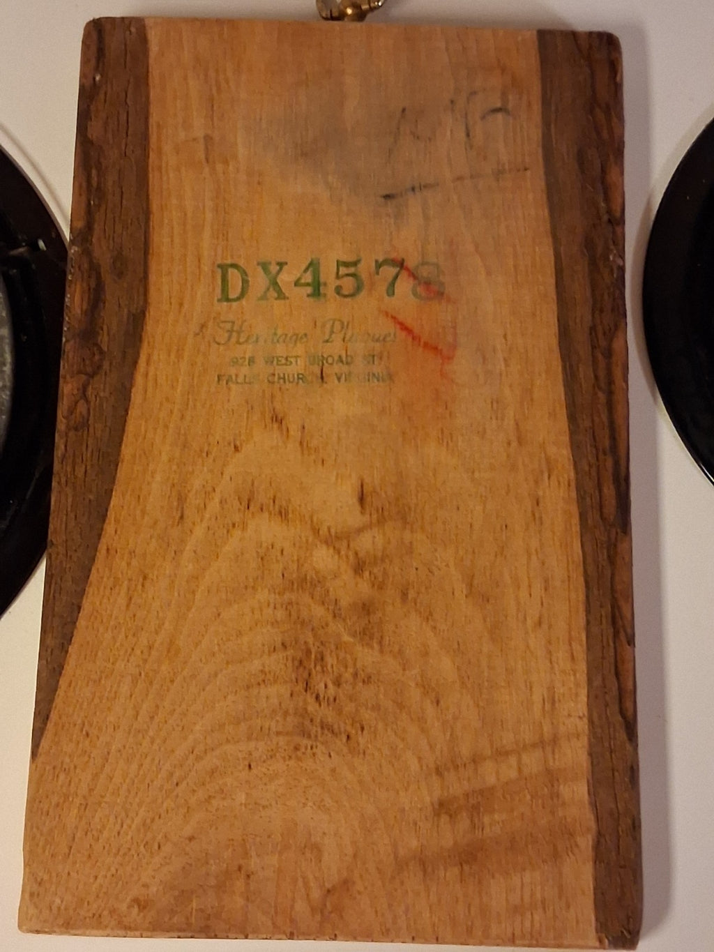 Alexandria Loudoun & Hampshire Railroad Wood Plaque DX4578 Falls Church VA