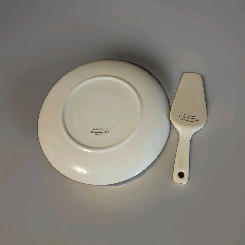 22k Coated Cardinal China Co Plate