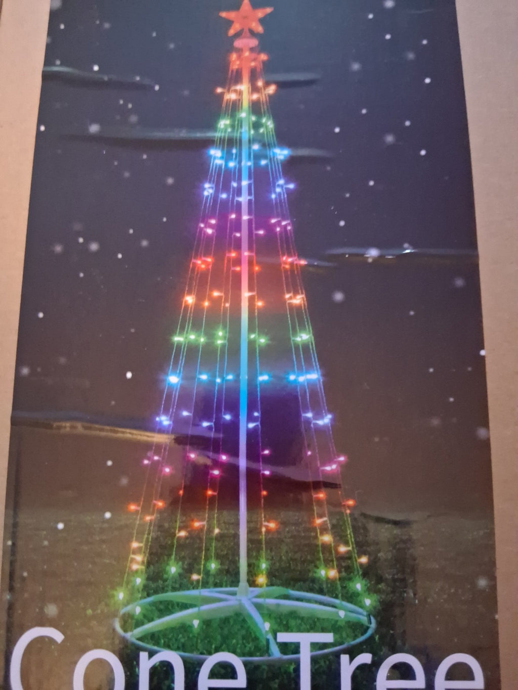  Cone Tree, 7FT  Outdoor Remote & Bluetooth