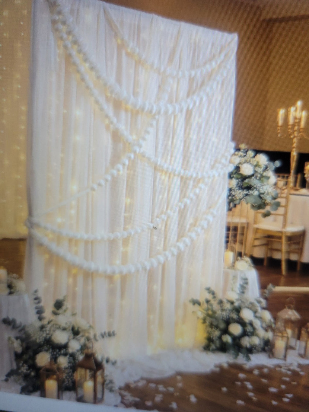 Wedding Arch With Satin Decoratioms