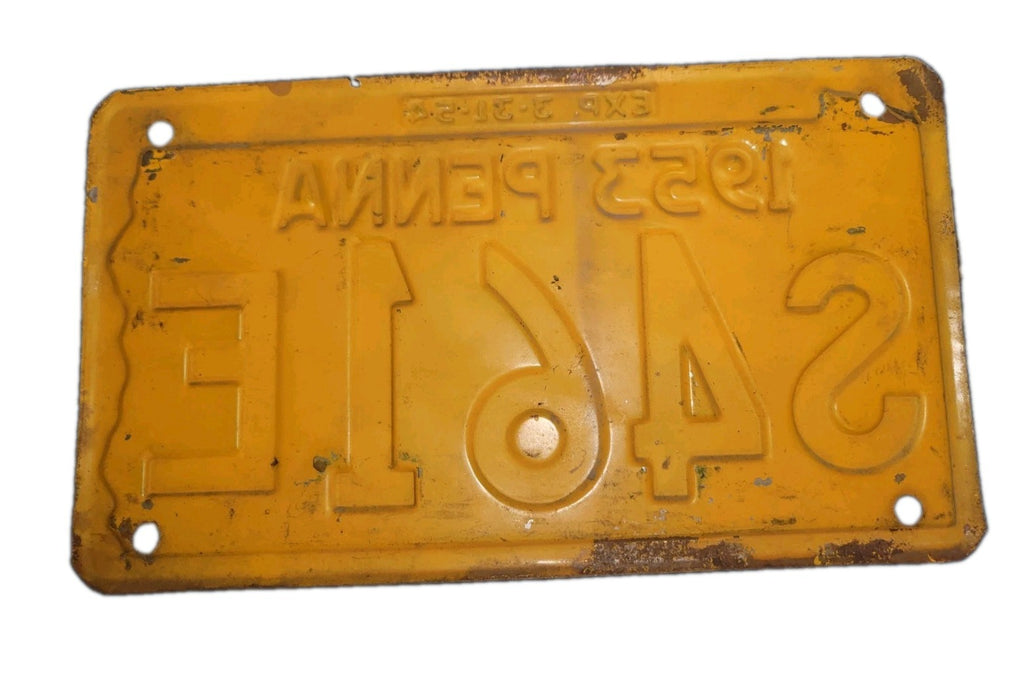 1953 Pennsylvania License Plate 