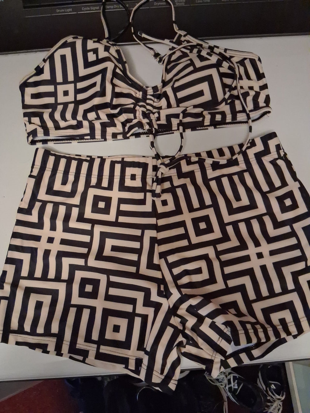 Bathing Suit Geo Pattern two piece Size 10-12)