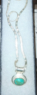 Sterling Silver Jade Necklace Free Insured Shipping 