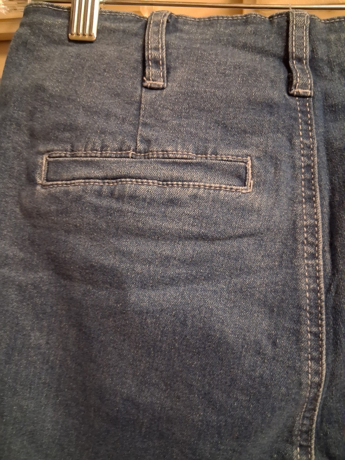 Halara Women's Wide-Leg Jeans Size 6 Blue Denim Button Fly Medium Wash Stretch