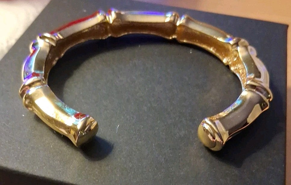 Bamboo Style Cuff Bracelet