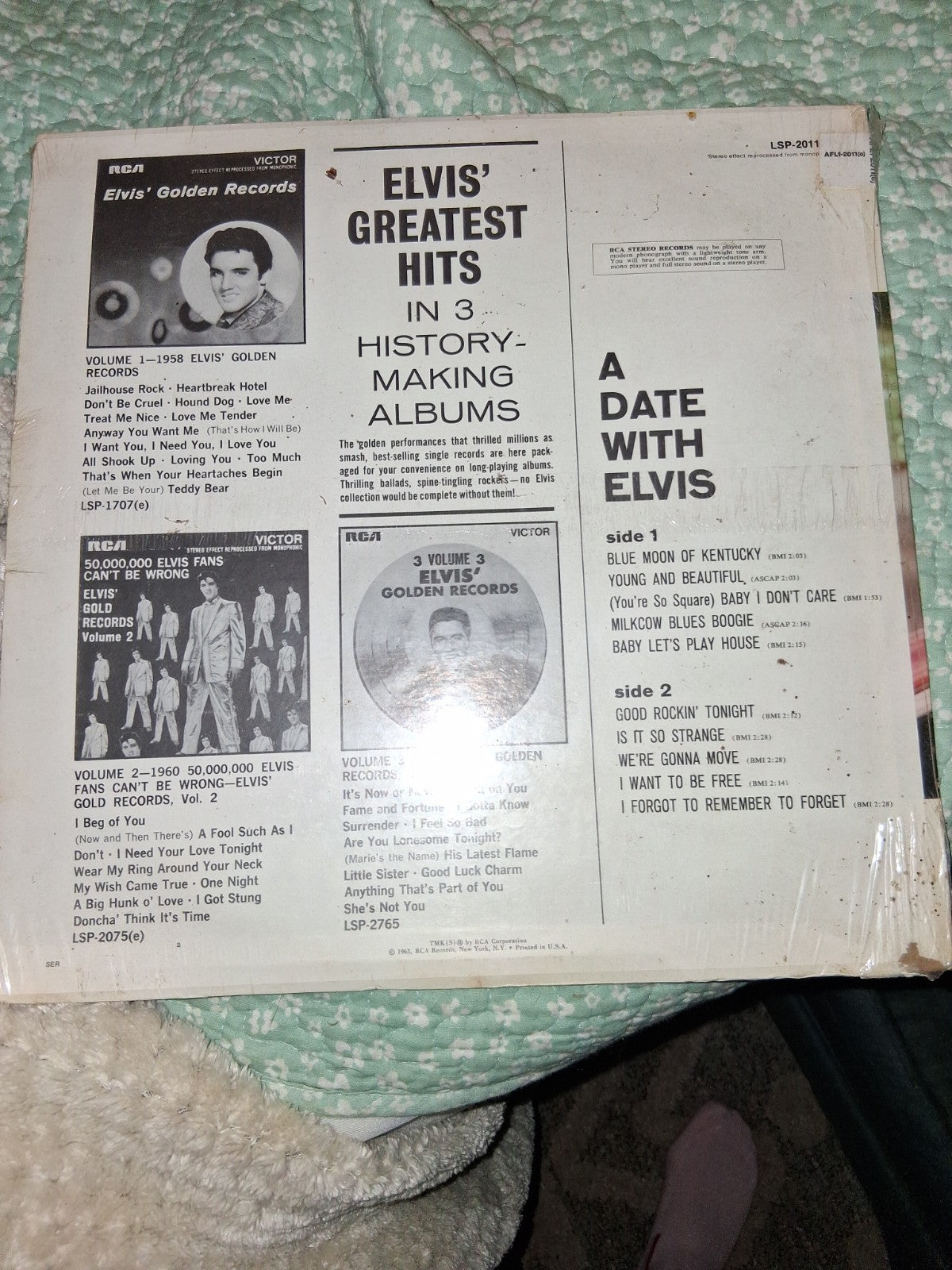 ELVIS A Date With Elvis LP RCA VICTOR LSP-2011(e) 1963 SEALED