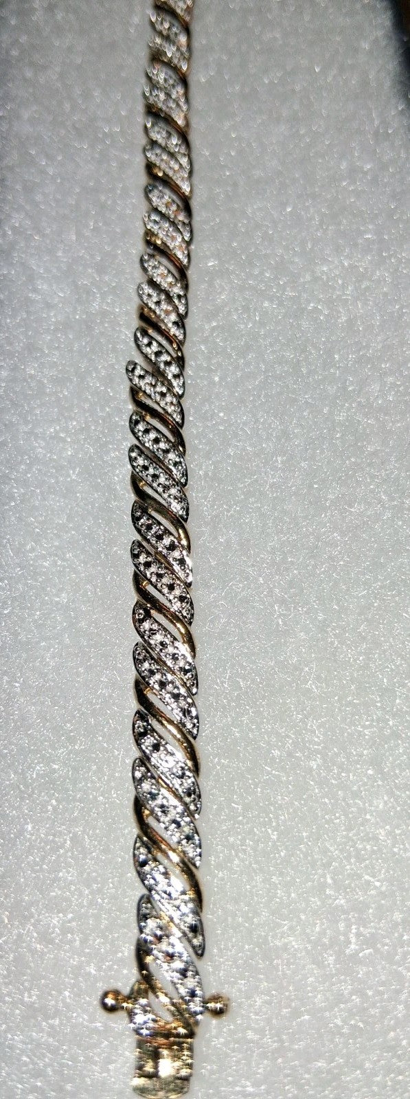 gold plated sterling silver rope chain Bracelet 7.25"