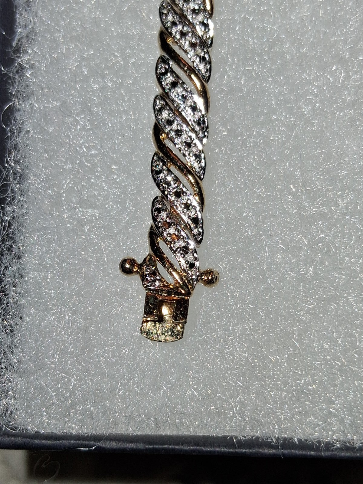 gold plated sterling silver rope chain Bracelet 7.25"