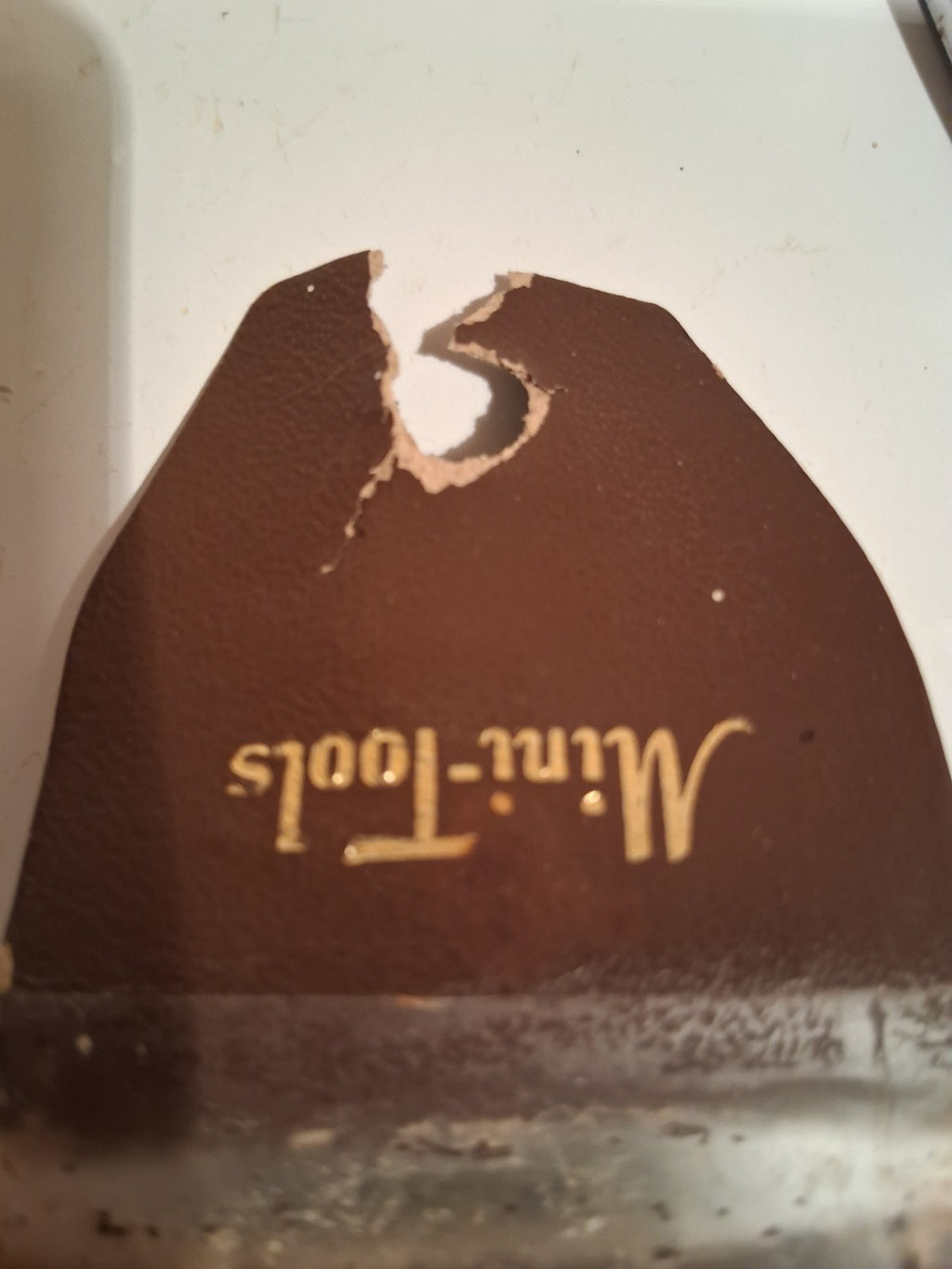 Leather tool pouch labeled 'Mini-Tools' made in Australia