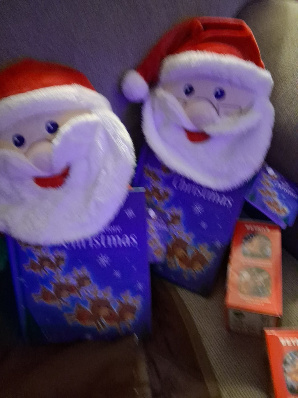 2 Santas With Book And 2 Dancing Ornaments!!!