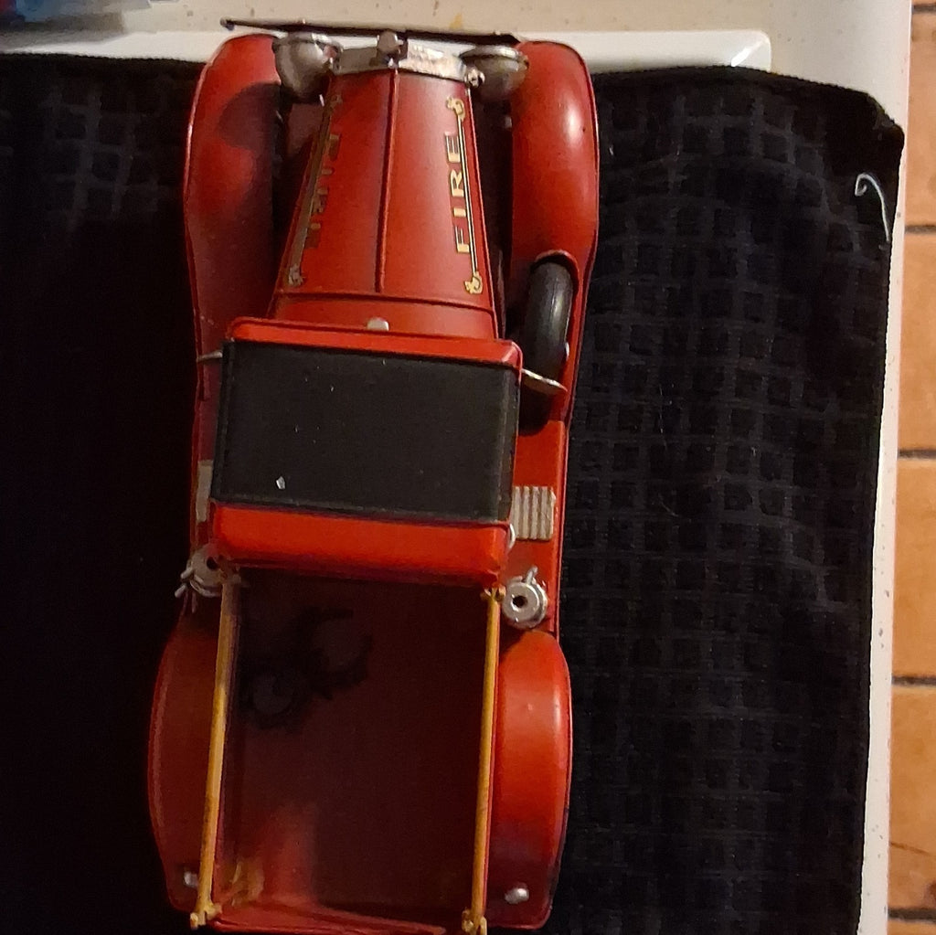 Vintagr Metal model of a 1931 Ford Fire Chief  Truck