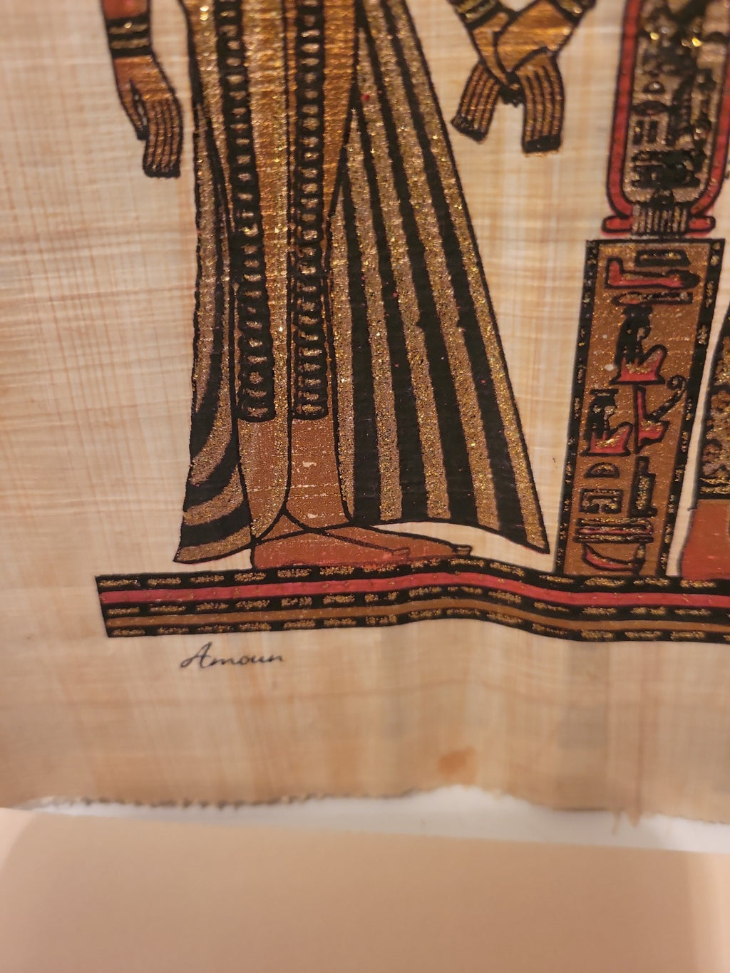 Horus Isis Egyptian Papyrus Art 