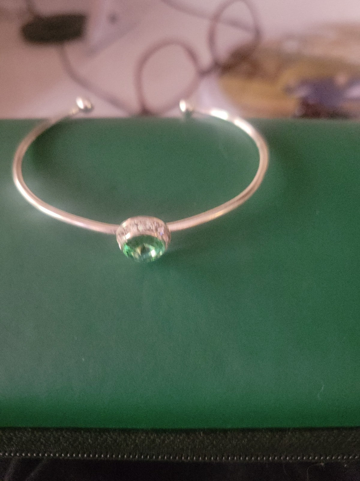 Aug Birthstone Peridot Sterling silver   