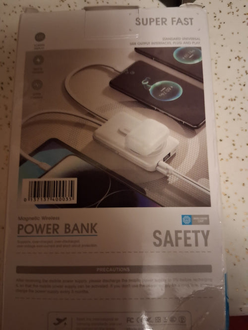 10000mAh Magnetic Qi Wireless Power Bank Fast Charge Kickstand Purple