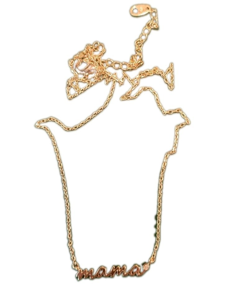Swarovski Necklace For Mama- White, Rose Gold Plated