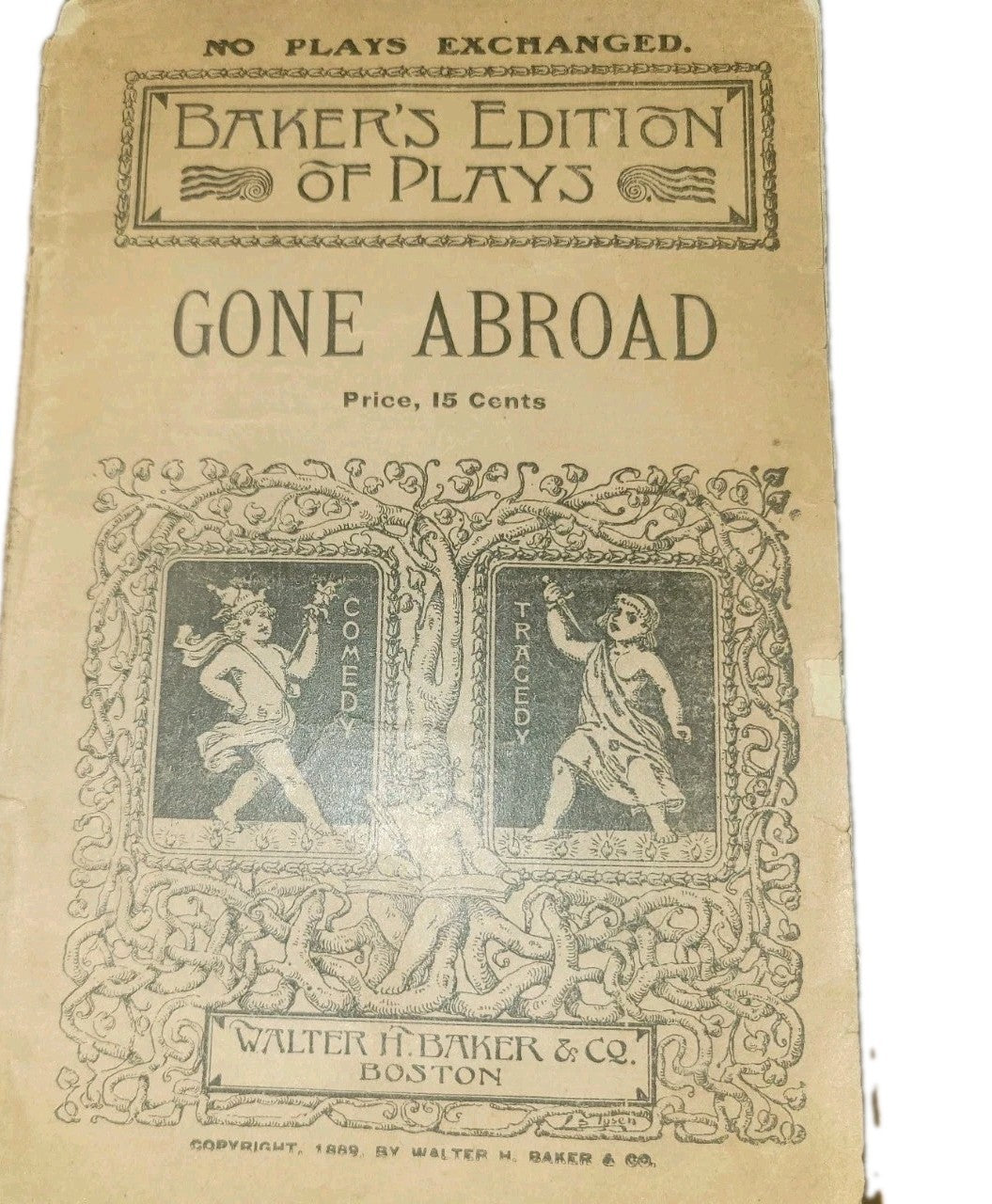 Playbill Boston, Ma 1920