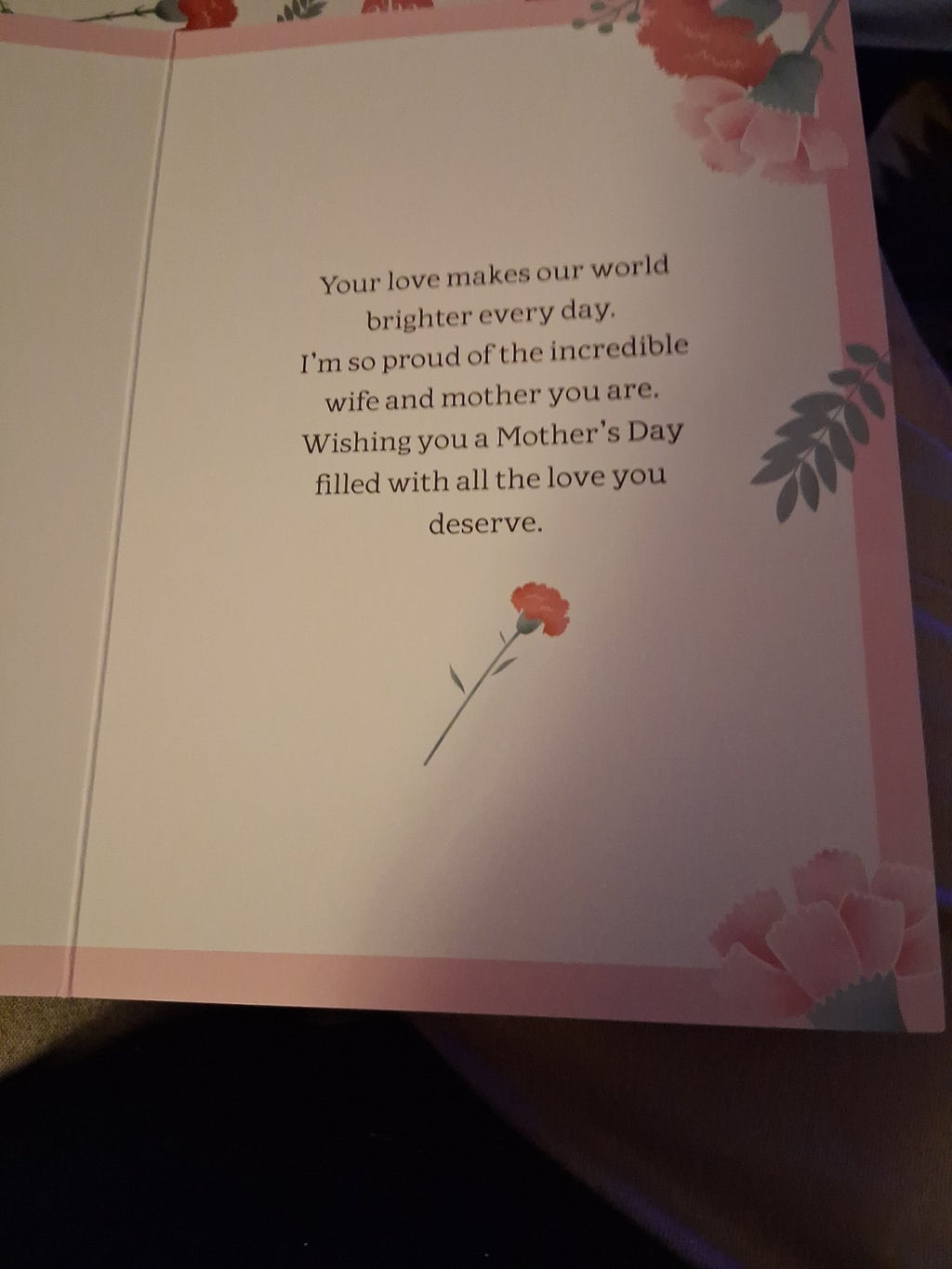 Mothers Day Card For Wife (Made in USA)