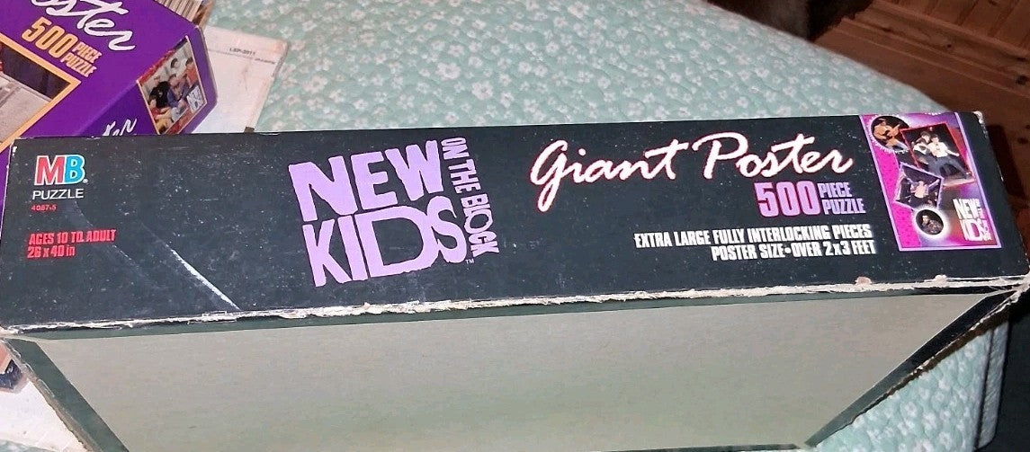 Vintage New Kids On The Block Giant 500 Piece XL Poster Puzzle 