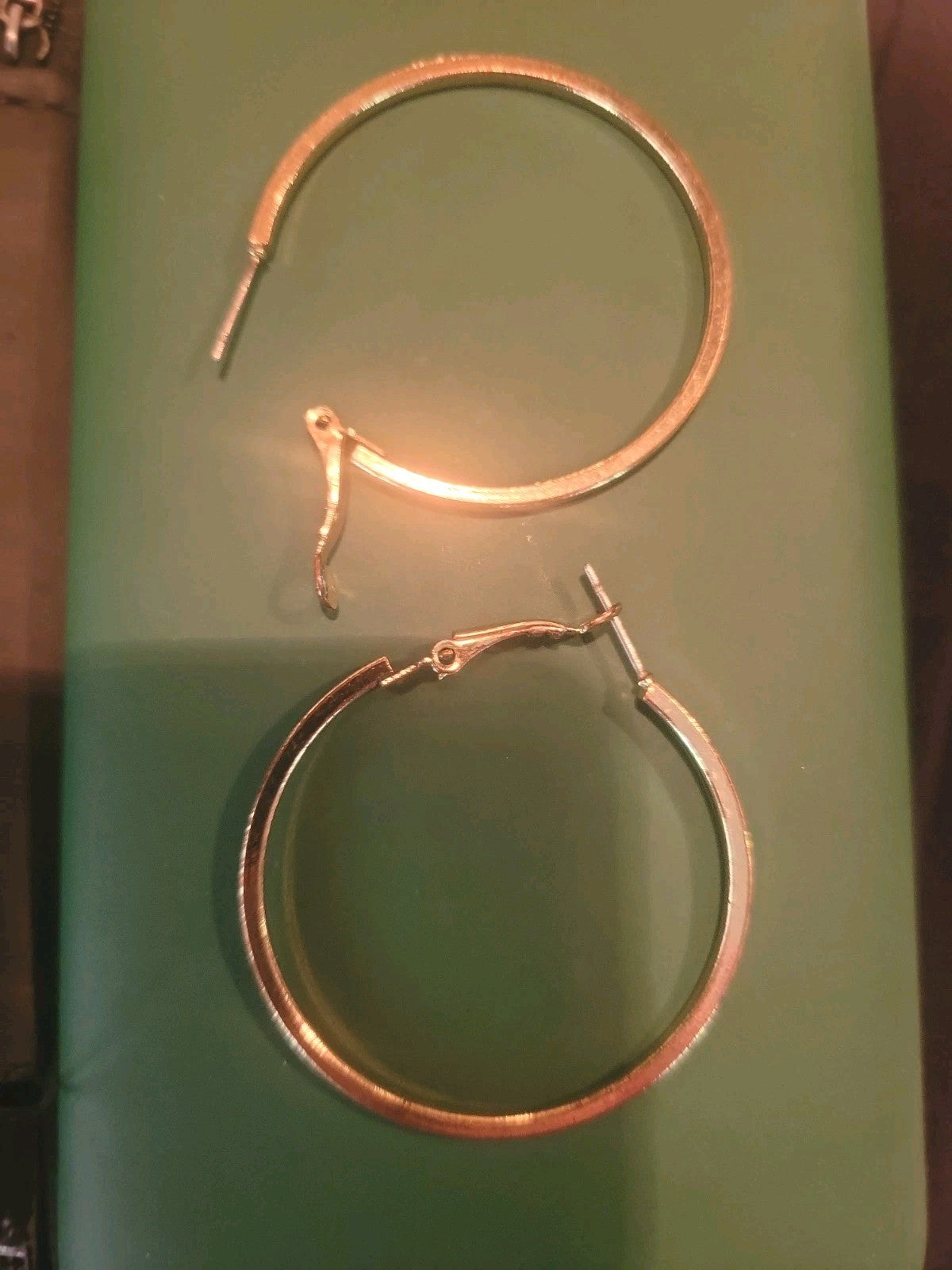 Gold large hoop earrings