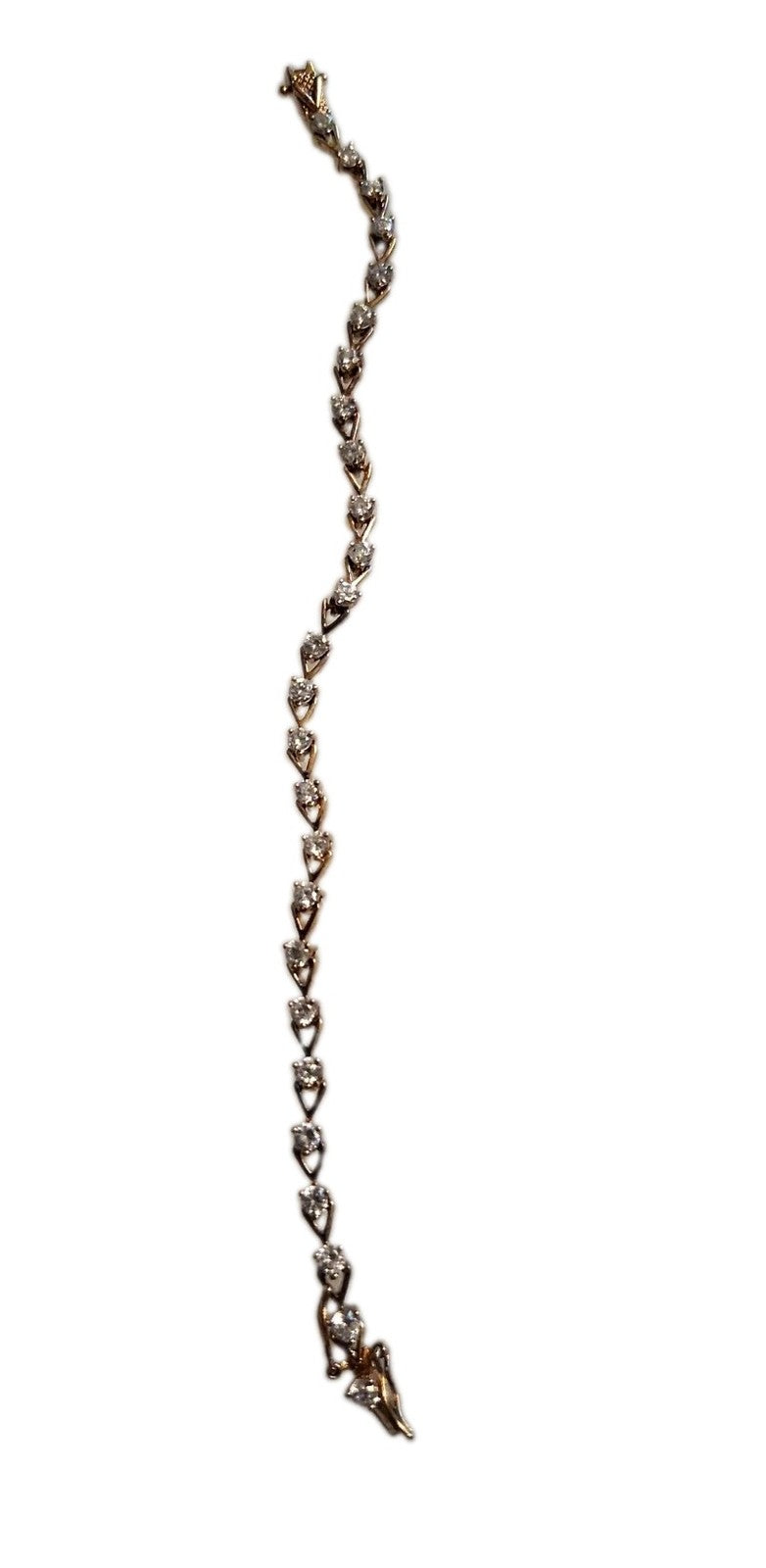 Gold tone 7" bracelet With Diamonds  