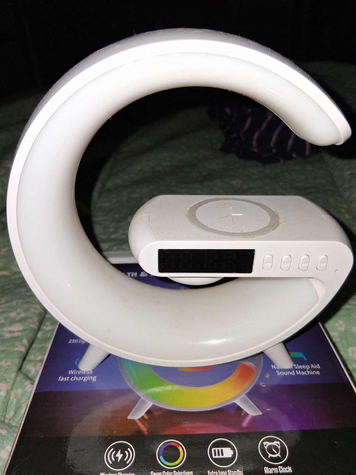 G63 Intelligent G63 Smart Light Sound Machine 15W RGB Alarm Clock, White