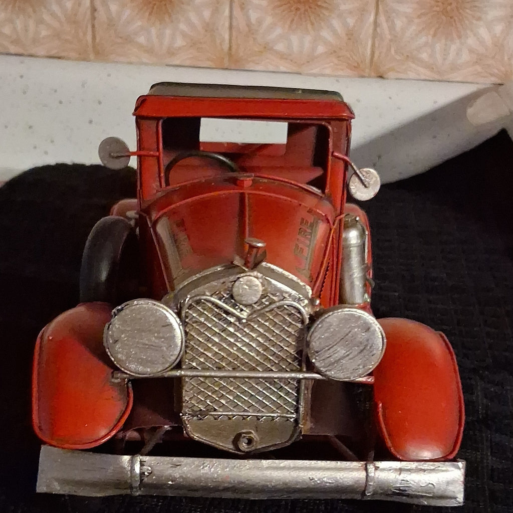 Vintagr Metal model of a 1931 Ford Fire Chief  Truck