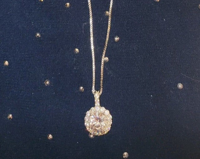BBGem sterling silver cubic zirconia necklace