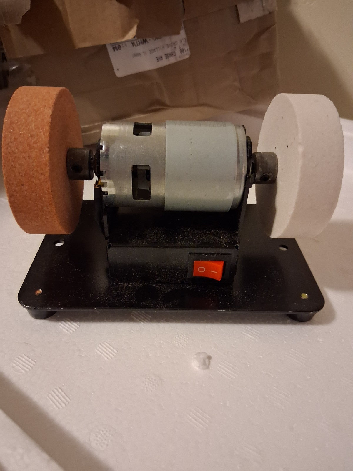 Craft Grinder Rotary/Circular Corded Electric w/ Dual Wheels, Switch & Adapter