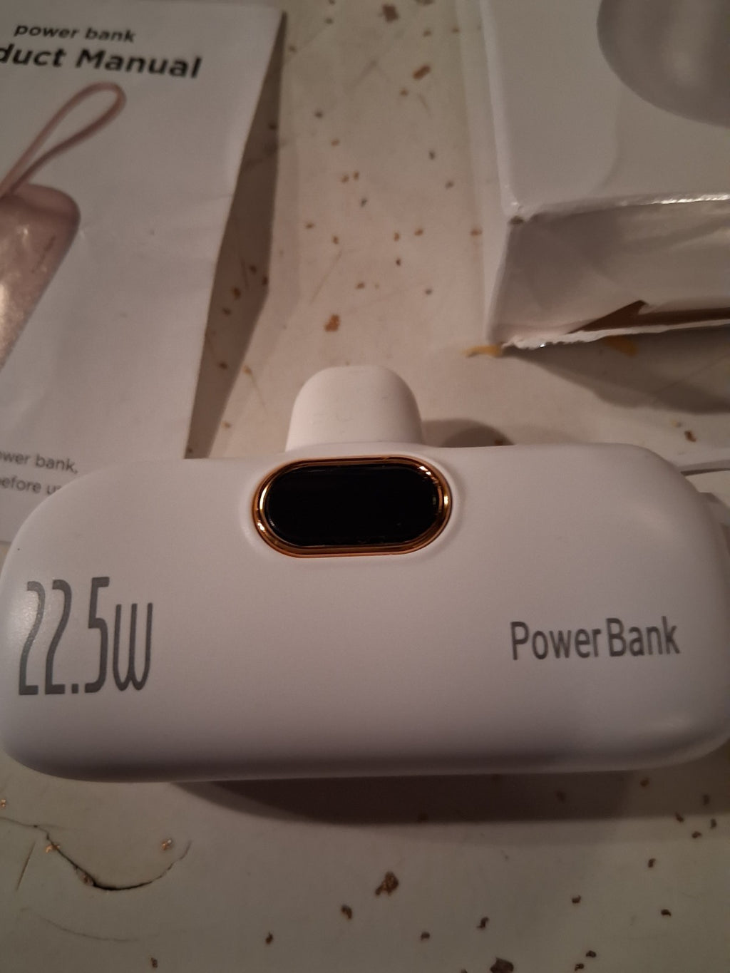 HT-DX268 Capsule 22.5W Fast Charge Power Bank LED Display USB-C White