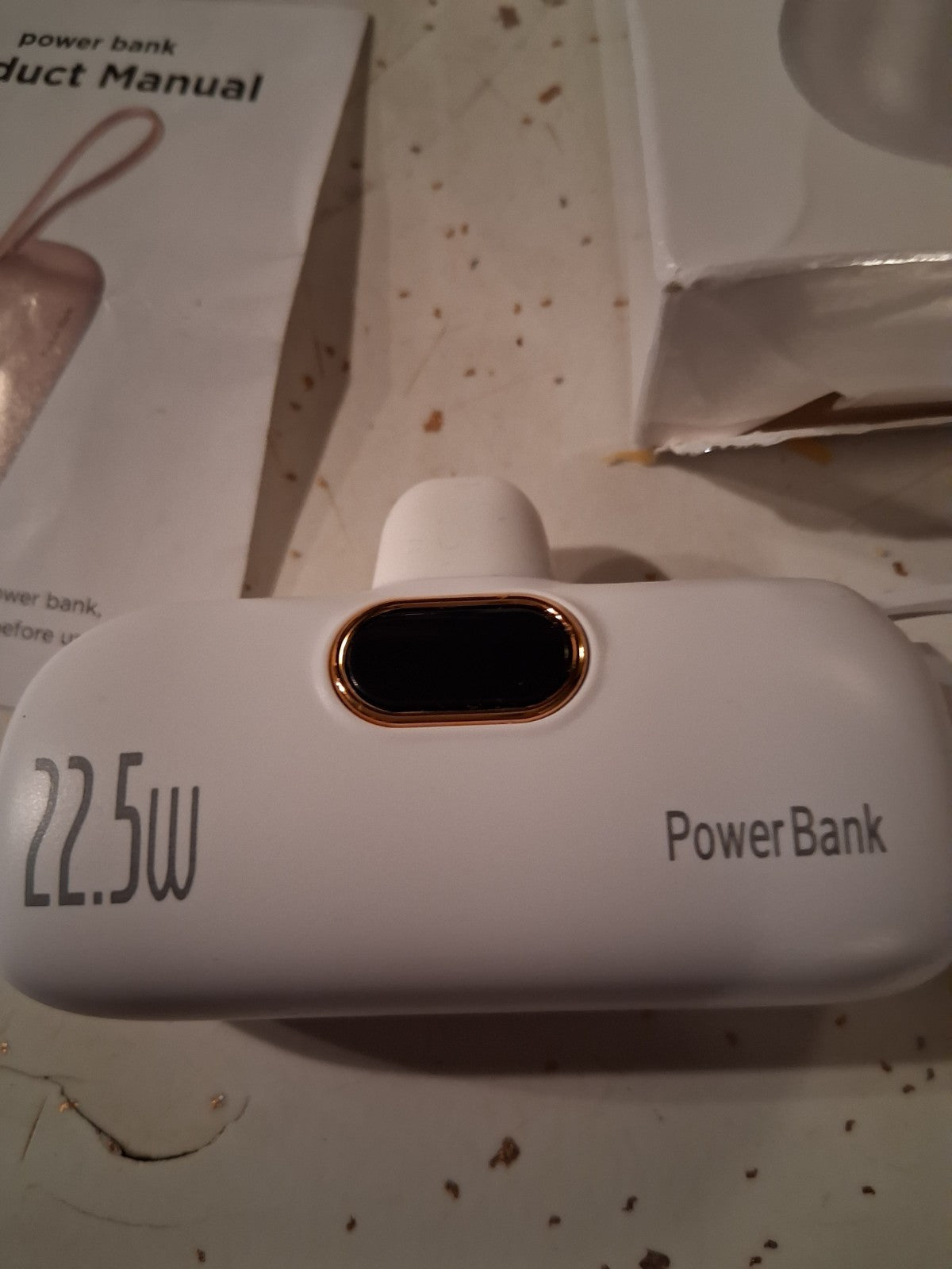 HT-DX268 Capsule 22.5W Fast Charge Power Bank LED Display USB-C White