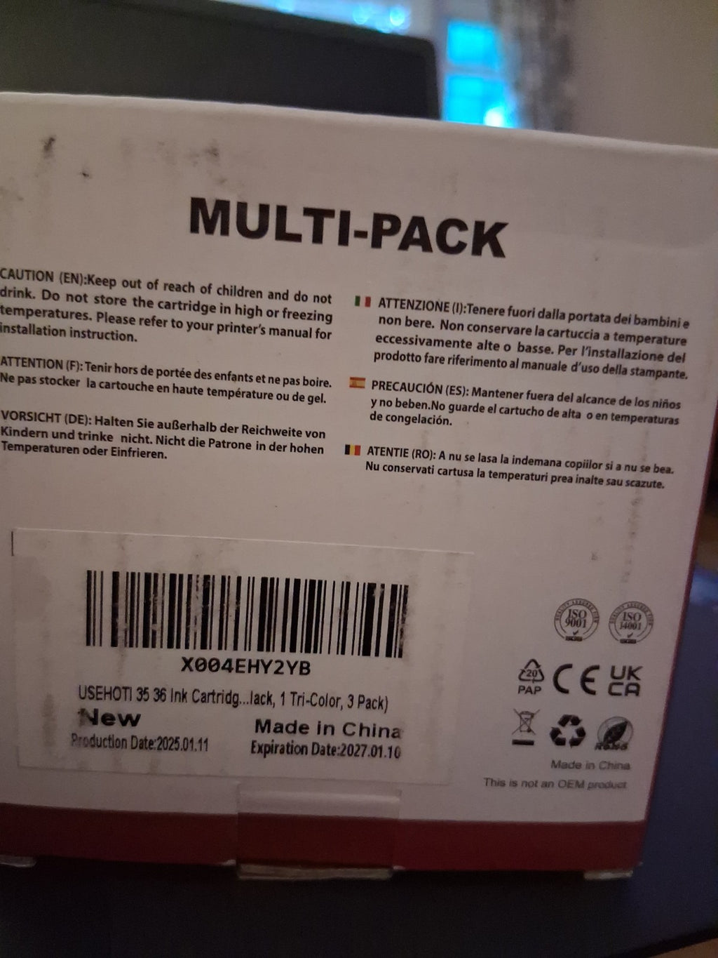 3 Ink Cartridges PGI-35 for Pixma IP 100 110 Tr 150 3 Pack 