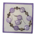 Purple Bracelet & Earrings