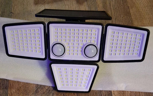   188 LED Motion Sensor Outdoor Lights, 4 Heads Security Light, 3 lights in BOX
