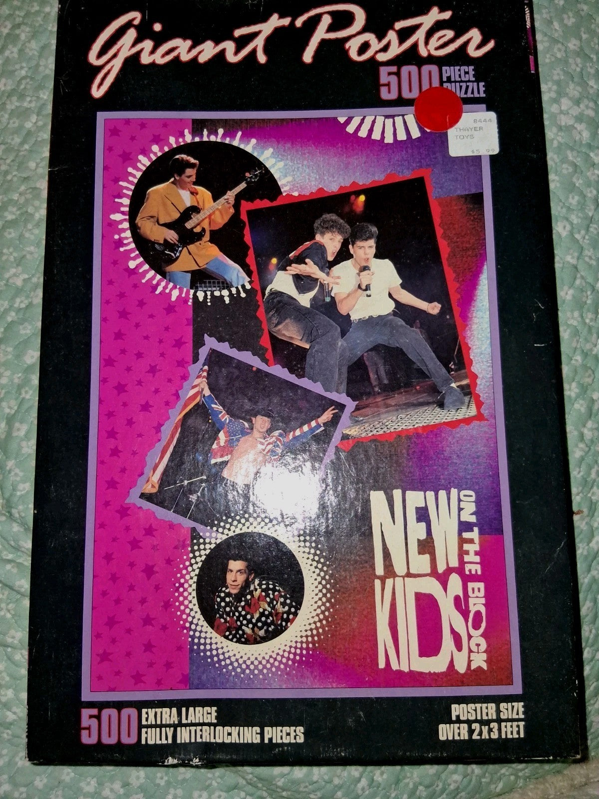 Vintage New Kids On The Block Giant 500 Piece XL Poster Puzzle 