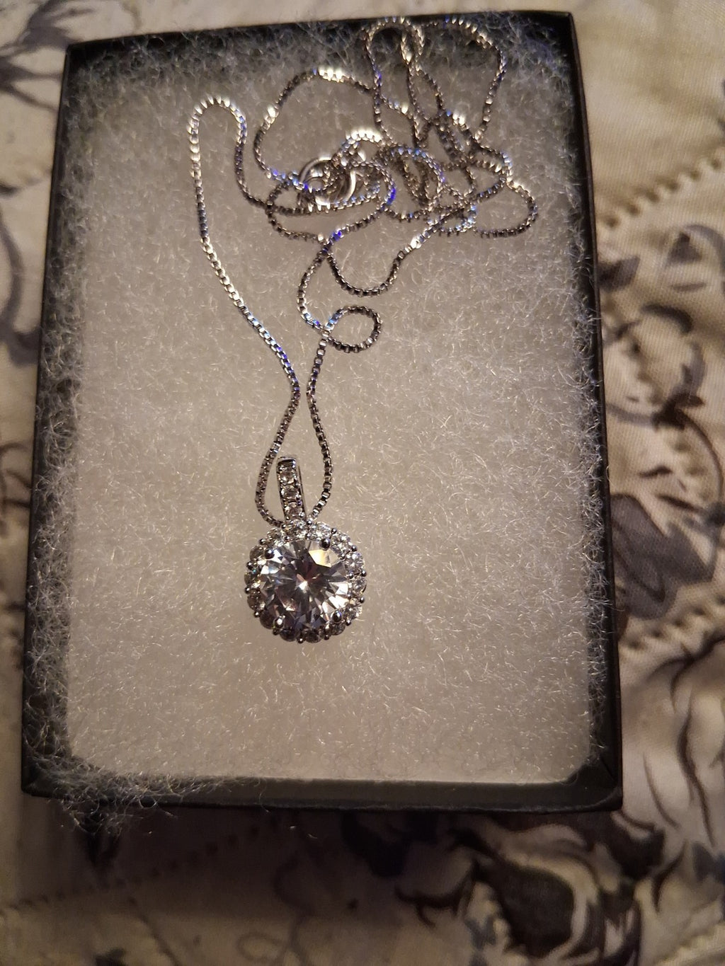 BBGem sterling silver cubic zirconia necklace