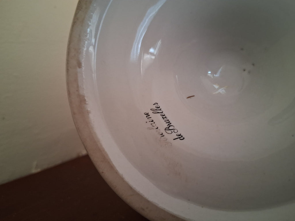 Porcelain vase with hand-painted floral decoration and gilt accents