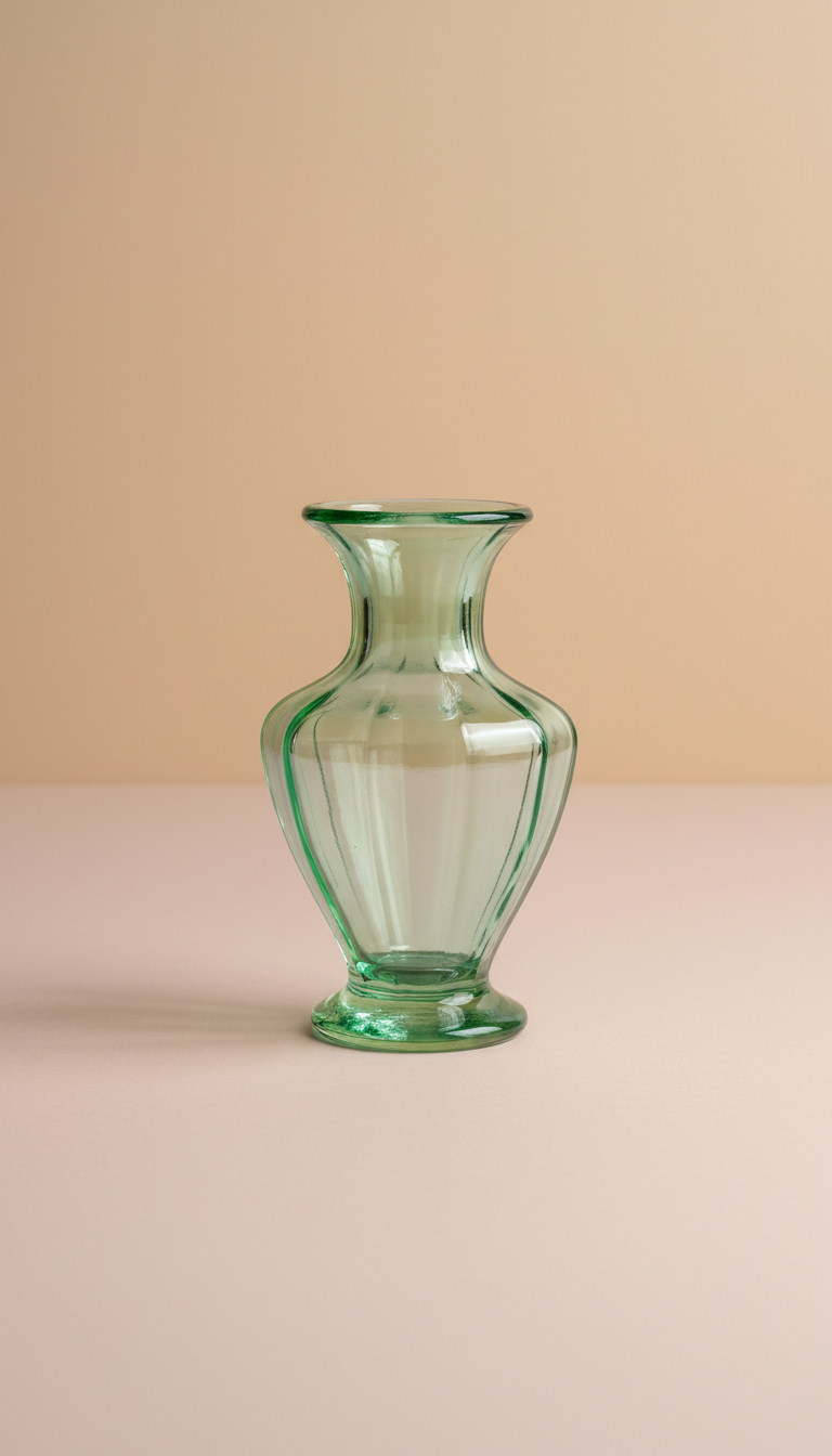 Vintage Mint glass bud vase