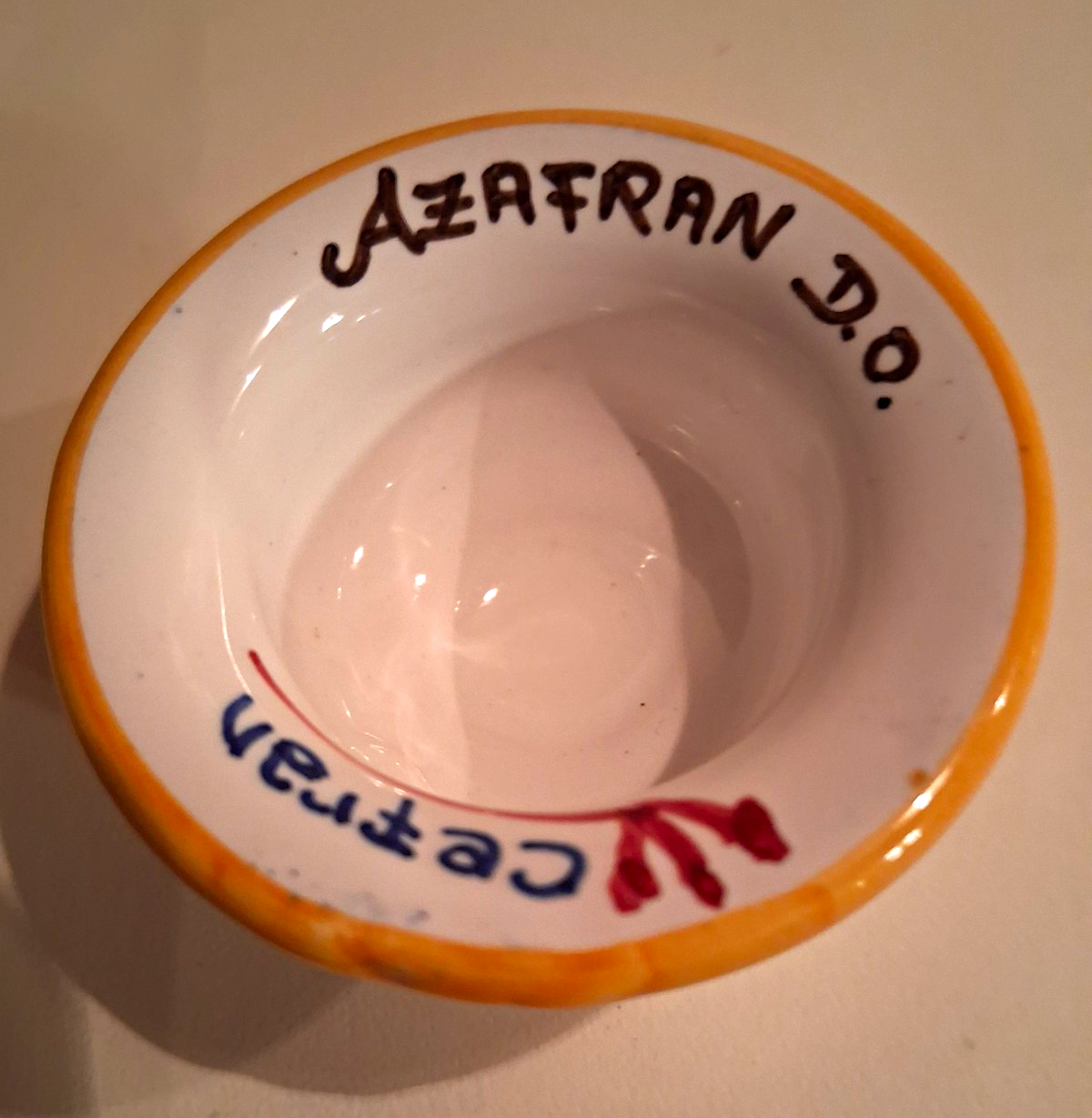 Azafran 30 Hand-Painted Ceramic bowl from Puente del Arzobispo, Toledo, Spain