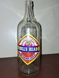  Glass soda bottle with 'Bull's Head Ginger Ale' label by Lavigne Limited