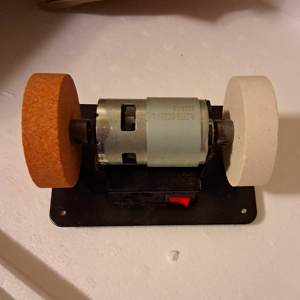 Craft Grinder Rotary/Circular Corded Electric w/ Dual Wheels, Switch & Adapter
